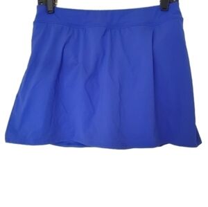 Lands' End Women's Blue Swim Skort Skirted Swimsuit Bottoms